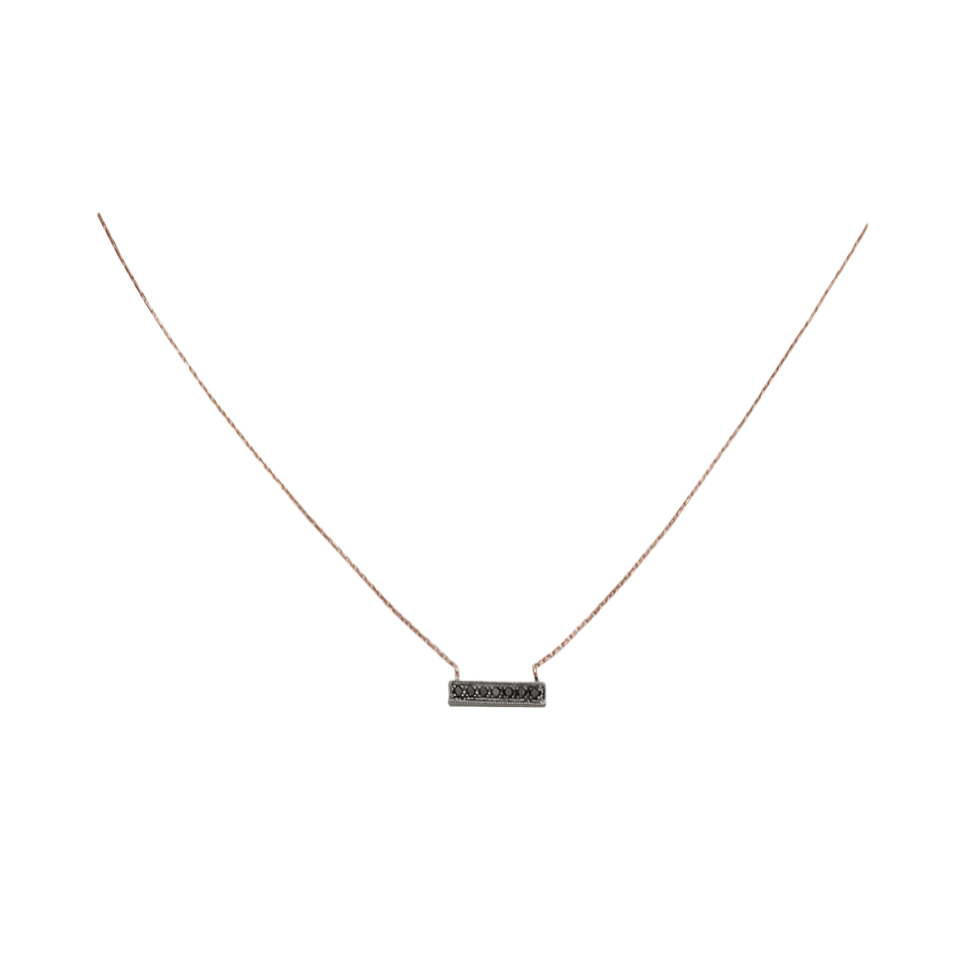 DANA REBECCA DESIGNS-Sylvie Rose Mini Black Diamond Necklace-ROSE GOLD