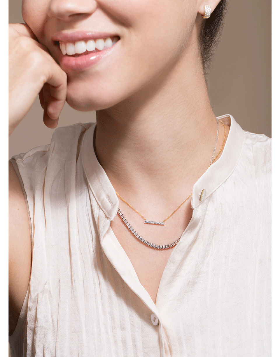 DANA REBECCA DESIGNS-Ava Bea White Gold Diamond Tennis Necklace-WHITE GOLD