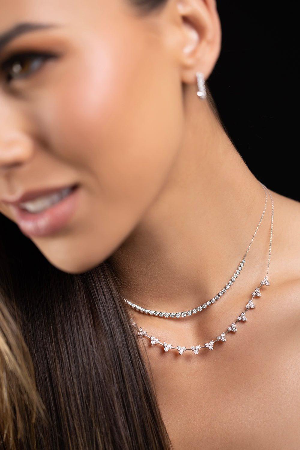 DANA REBECCA DESIGNS-Lulu Jack Diamond Tennis Necklace-WHITE GOLD