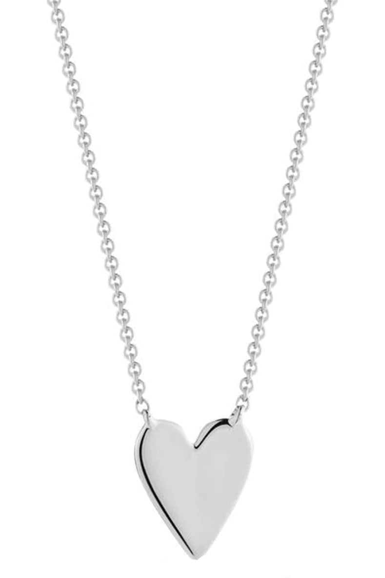 DANA REBECCA DESIGNS-White Gold Heart Necklace-WHITE GOLD