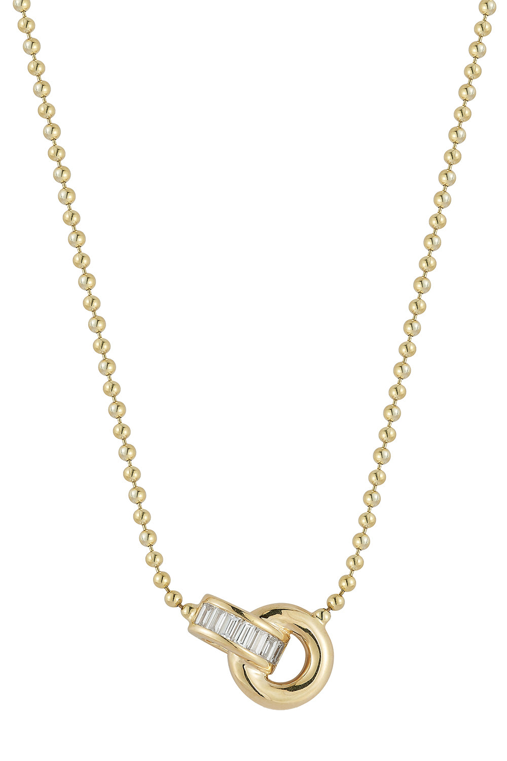 Diamond Sadie Donut Interlocking Necklace-YELLOW GOLD-16-JEWELRYFINE JEWELNECKLACE O-DANA REBECCA DESIGNS