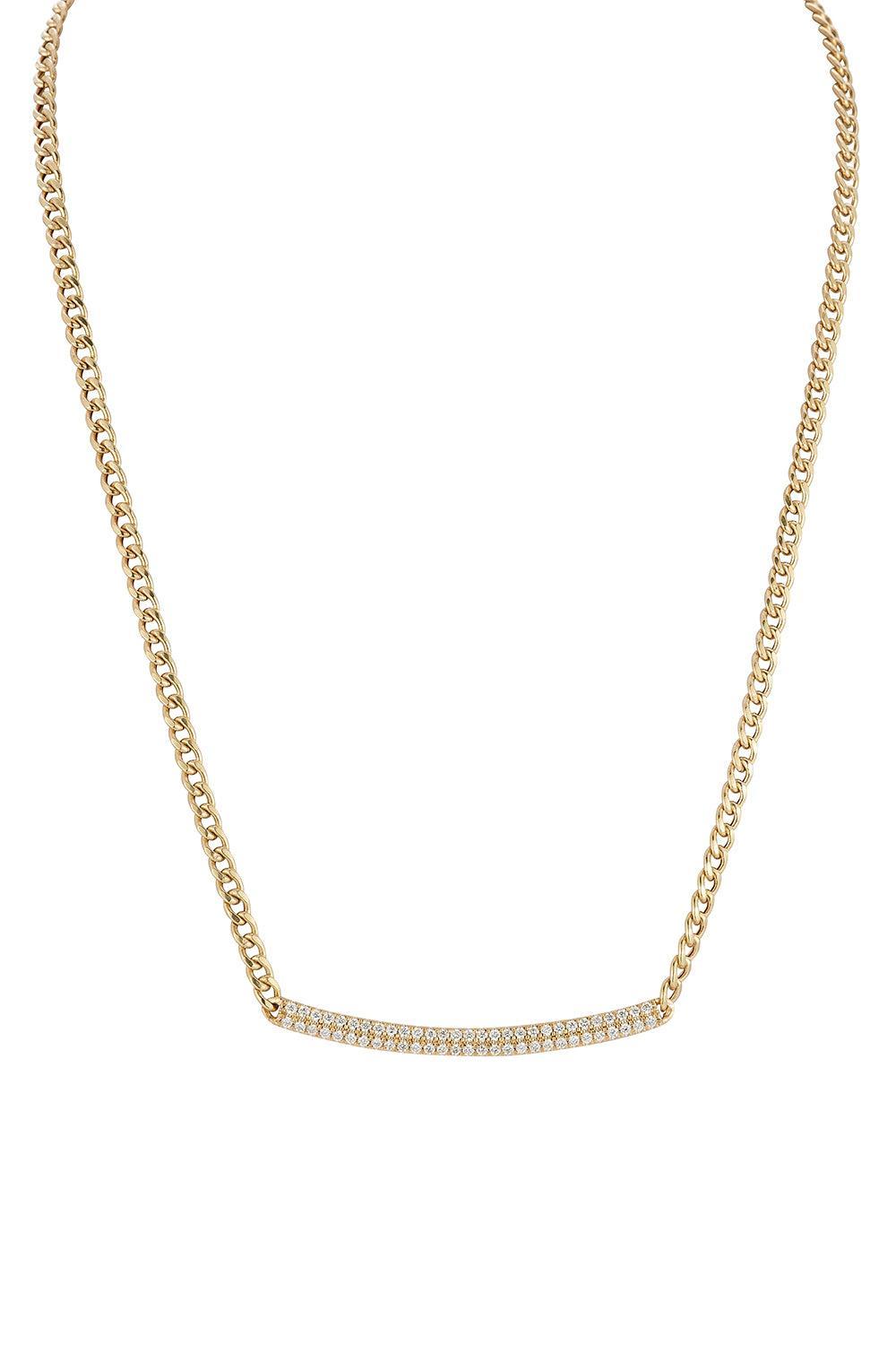 Diamond Sylvie Rose Bar Long Necklace-YELLOW GOLD-16-JEWELRYFINE JEWELNECKLACE O-DANA REBECCA DESIGNS