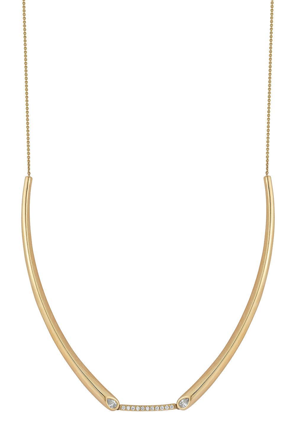 Diamond Taylor Elaine Bar Collar Necklace-YELLOW GOLD-16/18-JEWELRYFINE JEWELNECKLACE O-DANA REBECCA DESIGNS