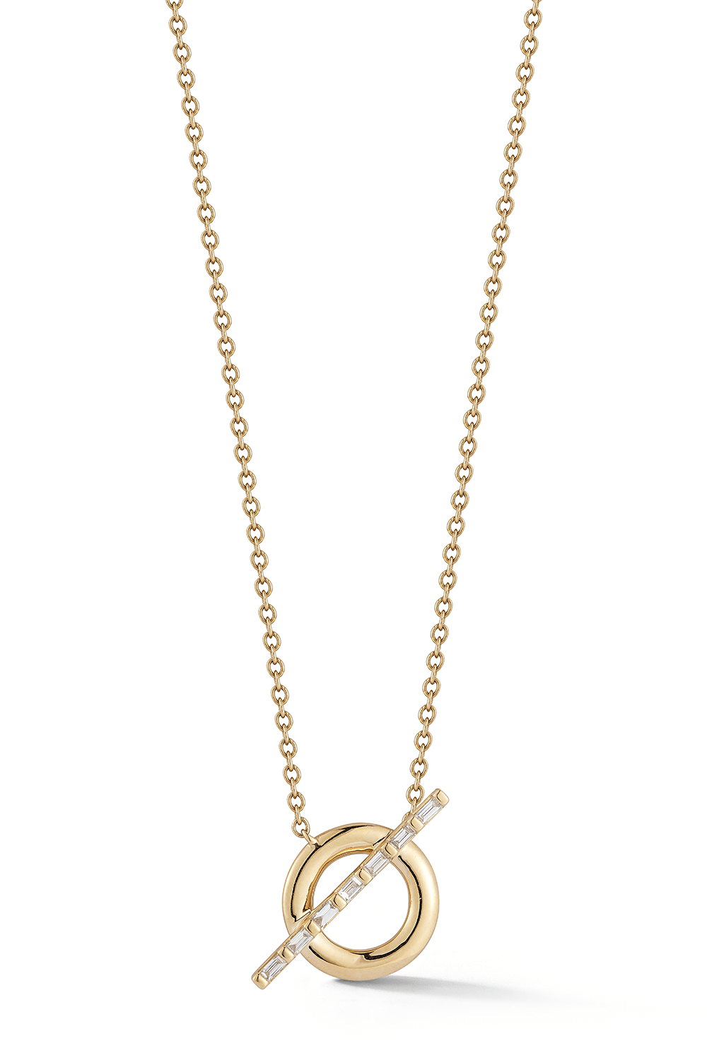 DANA REBECCA DESIGNS-Sadie Pearl Baguette Toggle Necklace-YELLOW GOLD