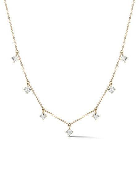 DANA REBECCA DESIGNS-Ava Bea Diamond Station Necklace-YELLOW GOLD