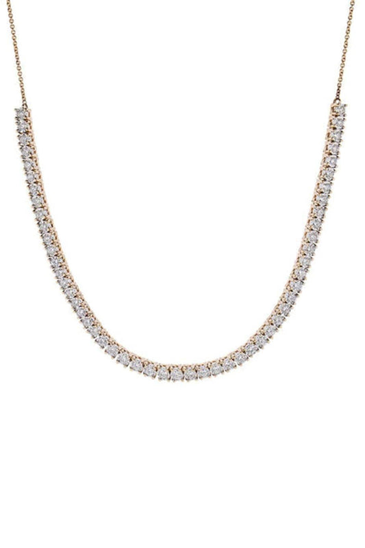 DANA REBECCA DESIGNS-Ava Bea Diamond Station Necklace - Yellow Gold-YELLOW GOLD