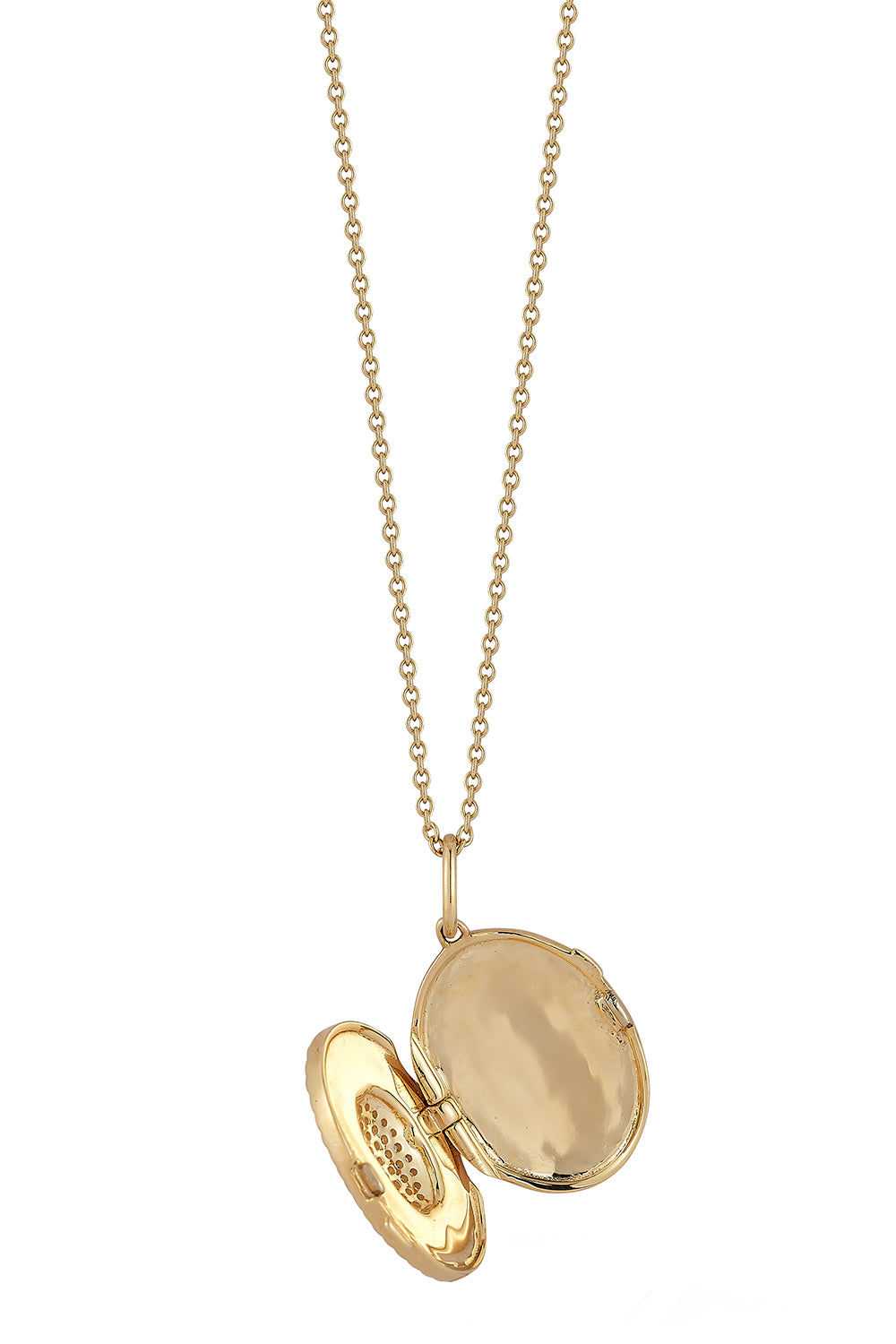 Diamond Teddi Paige Oval Locket Necklace