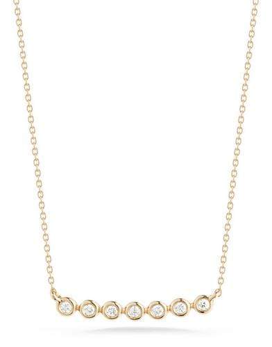 DANA REBECCA DESIGNS-Lulu Jack Bezel Bar Necklace-YELLOW GOLD