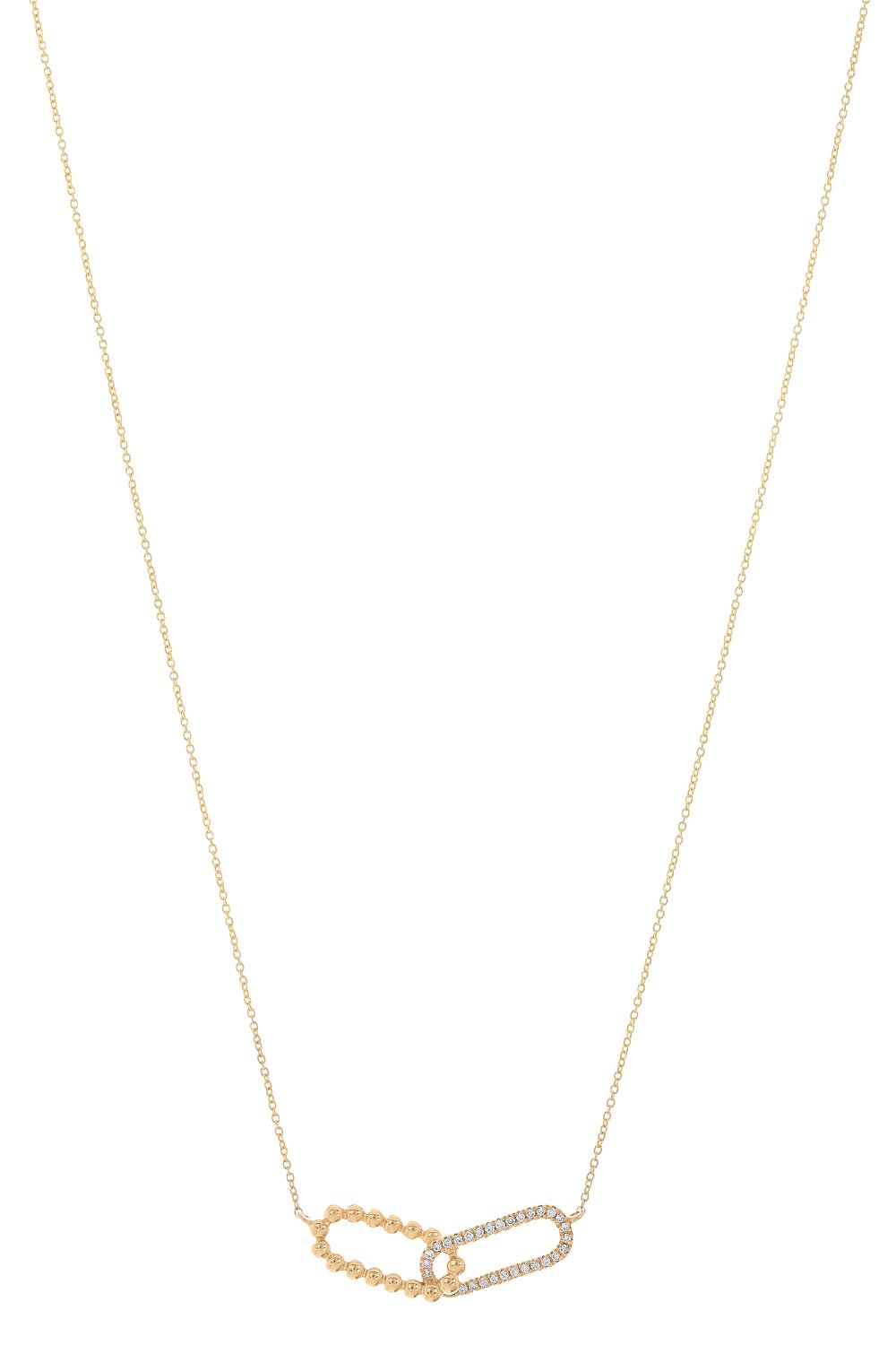 DANA REBECCA DESIGNS-Poppy Rae Interlocking Pendant Necklace-YELLOW GOLD