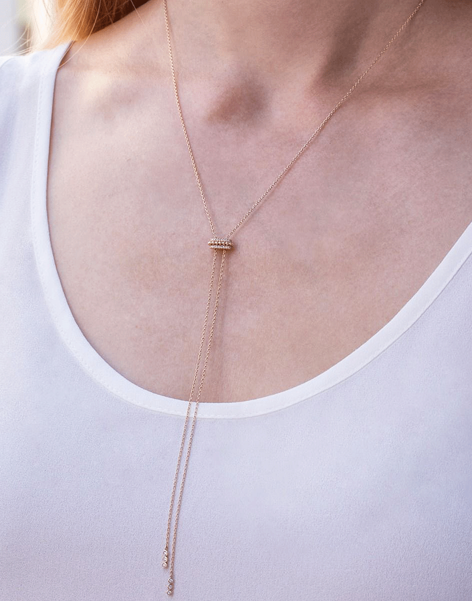 DANA REBECCA DESIGNS-Poppy Rae Lariat Necklace-YELLOW GOLD