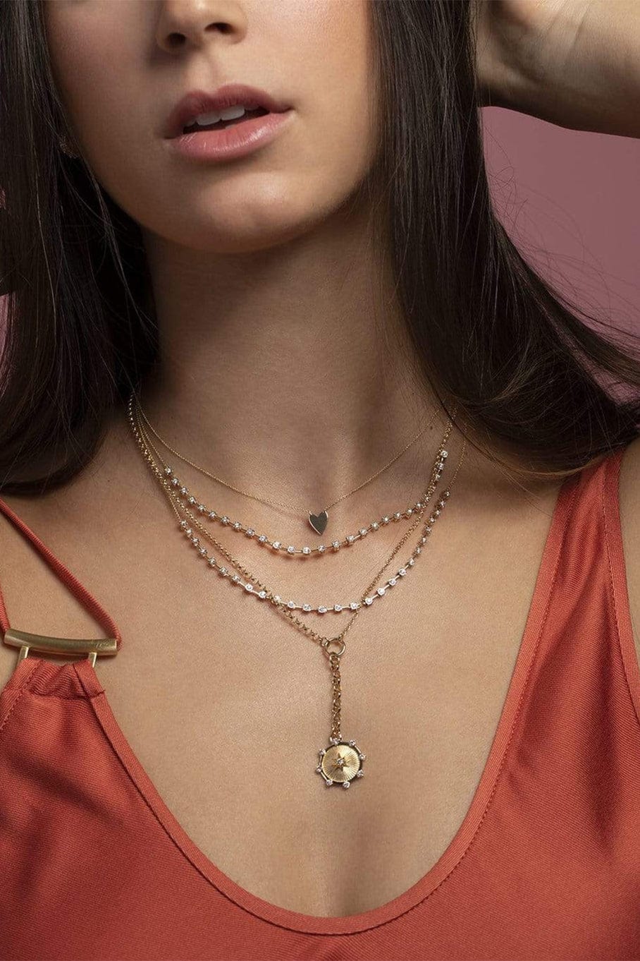 DANA REBECCA DESIGNS-Yellow Gold Heart Necklace-YELLOW GOLD