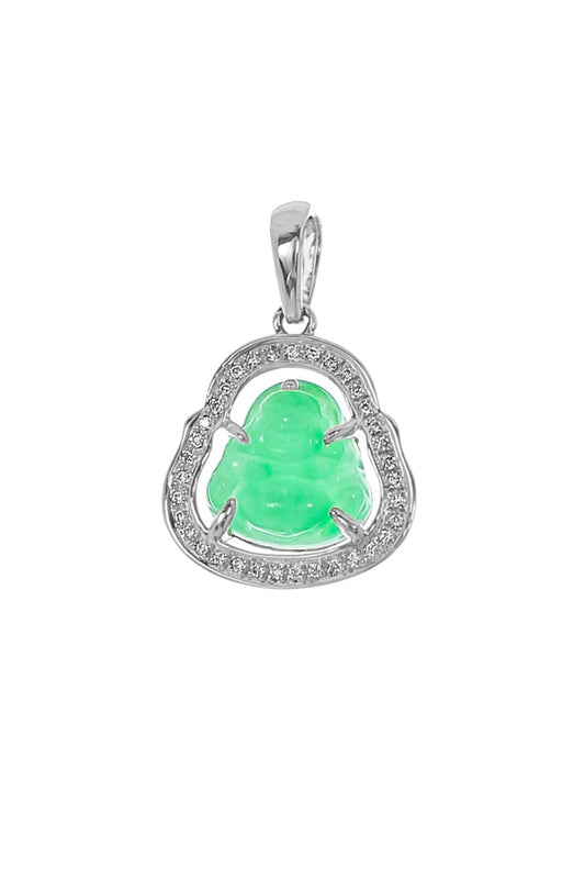DANA REBECCA DESIGNS-Mini Buddha Pendant-WHITE GOLD
