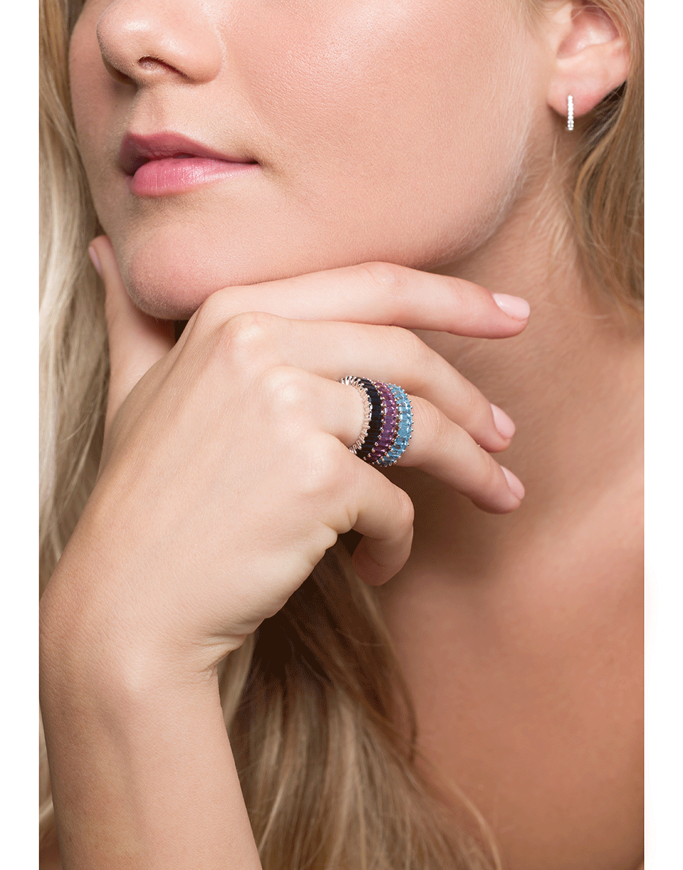 DANA REBECCA DESIGNS-Kristyn Kylie Blue Sapphire Eternity Band-WHITE GOLD