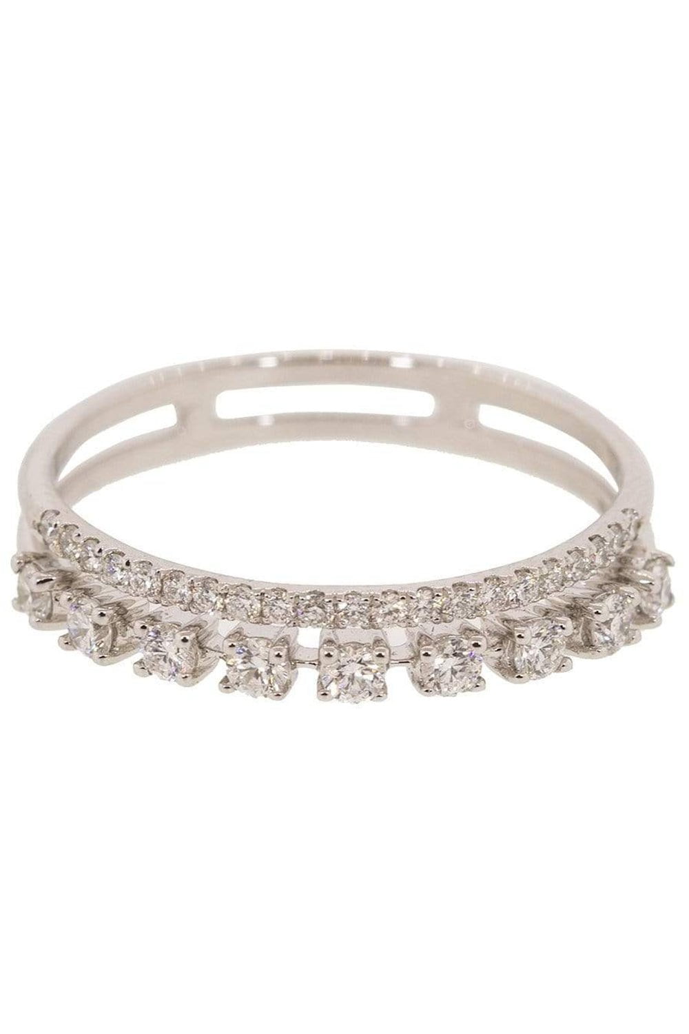 DANA REBECCA DESIGNS-Ava Bea Double Row Ring-WHITE GOLD