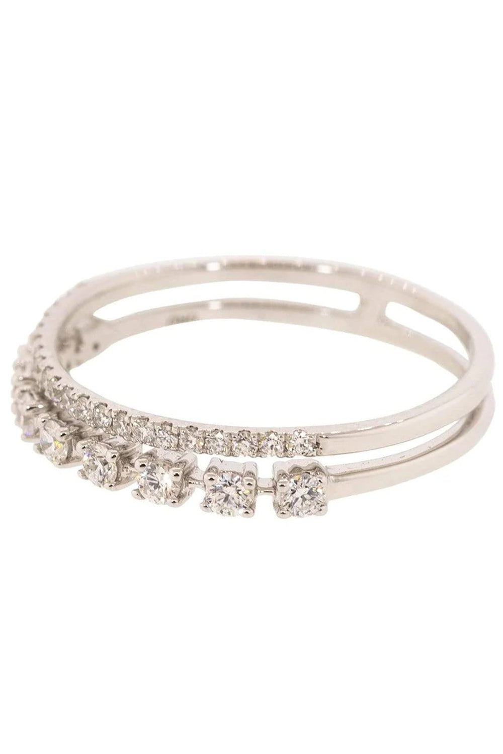 DANA REBECCA DESIGNS-Ava Bea Double Row Ring-WHITE GOLD