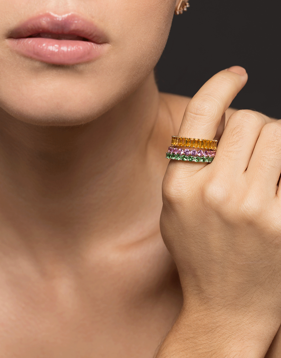 DANA REBECCA DESIGNS-Tsavorite Eternity Ring-WHITE GOLD