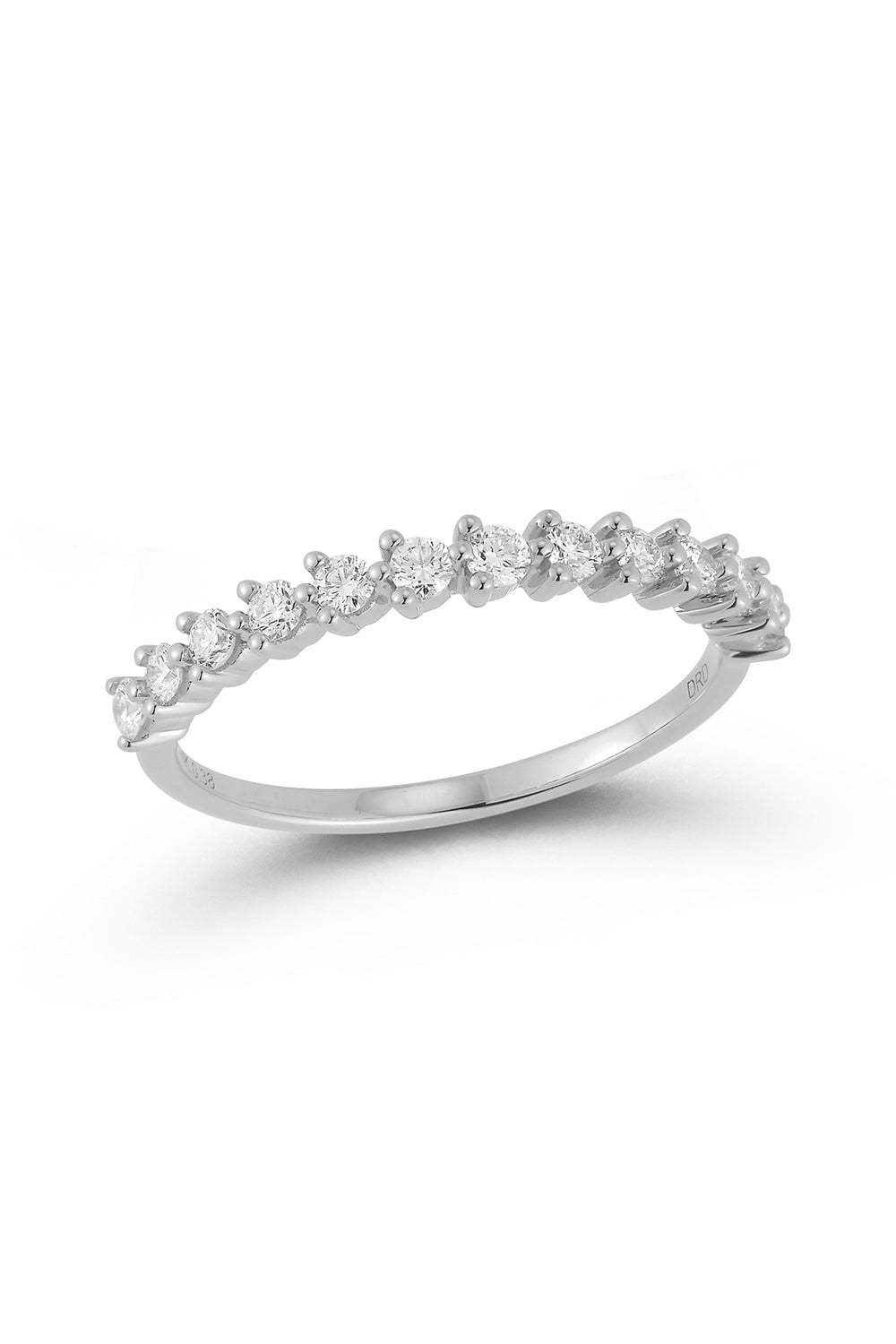 DANA REBECCA DESIGNS-Vivian Lilly Stacking Ring - White Gold-WHITE GOLD