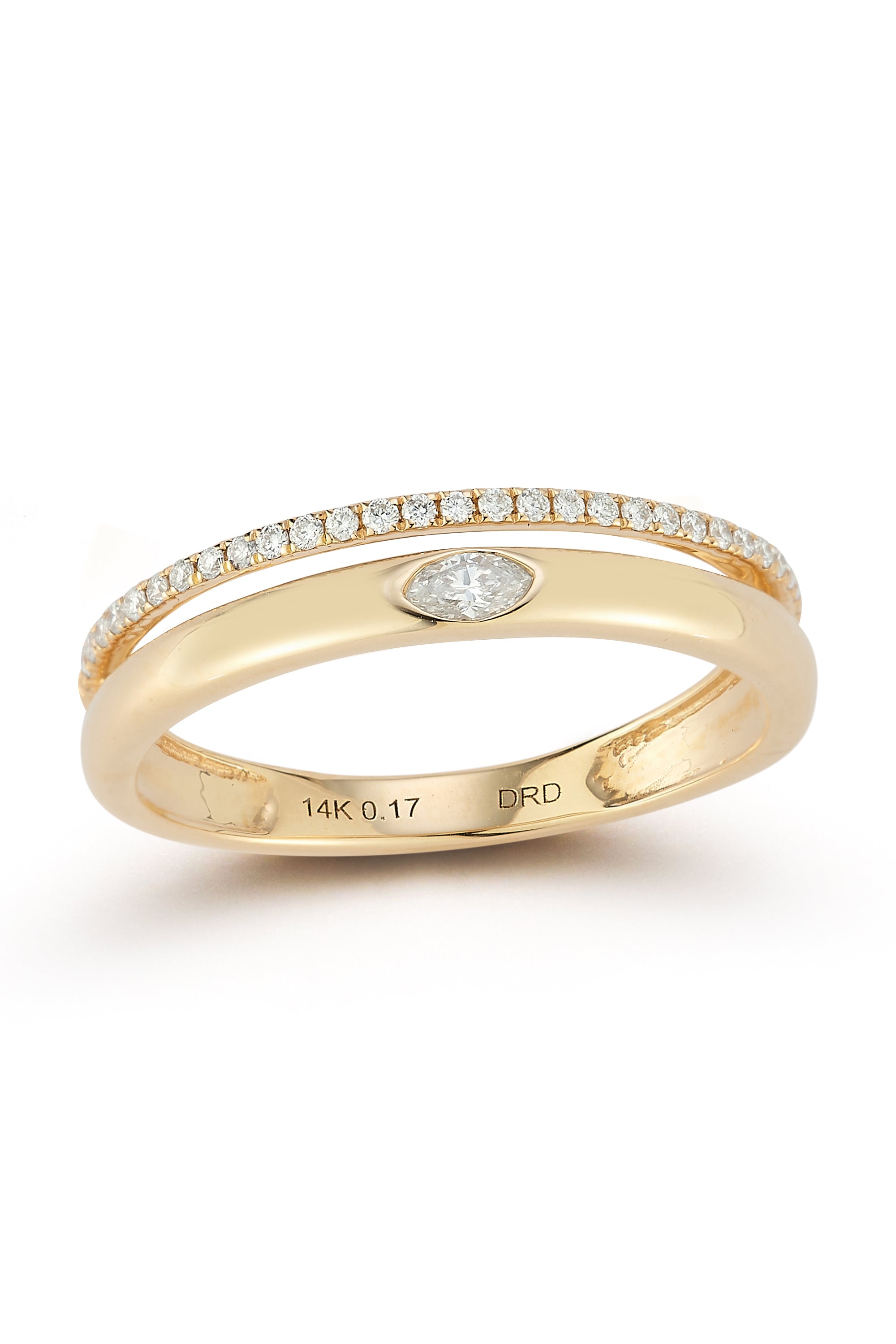 Alexa Jordyn Marquise Inlay Double Row Ring