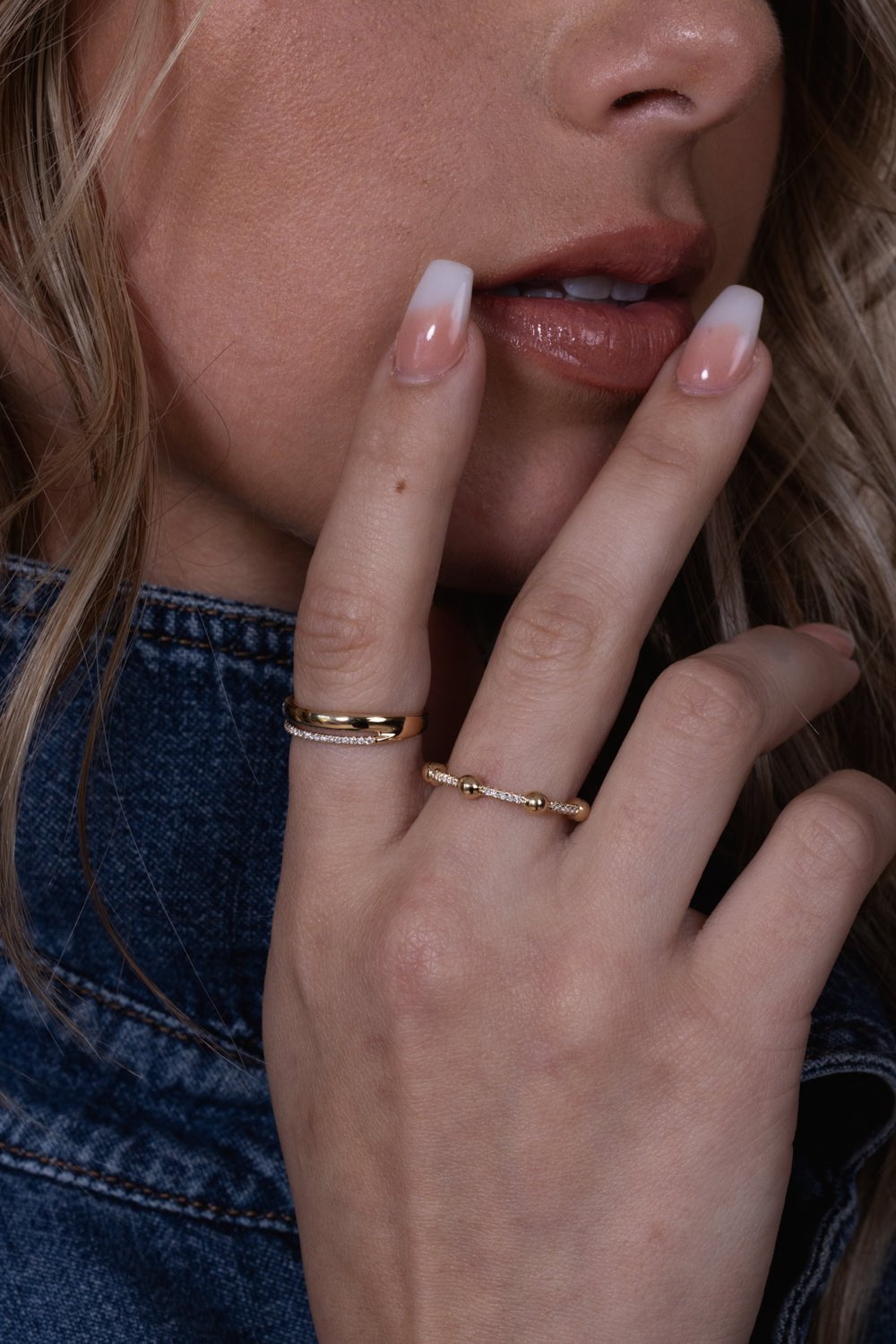 DANA REBECCA DESIGNS-Poppy Rae Large Diamond Pebble Ring-YELLOW GOLD