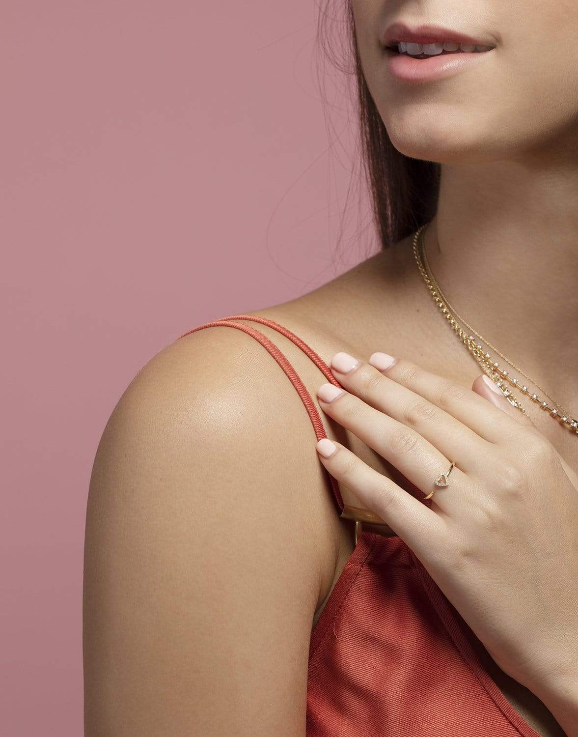 DANA REBECCA DESIGNS-Single Heart Ring-YELLOW GOLD