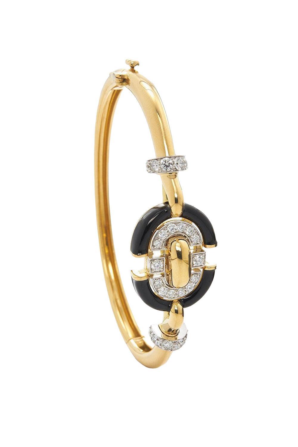 Black Unity Bracelet-YELLOW GOLD-JEWELRYFINE JEWELBRACELET O-DAVID WEBB