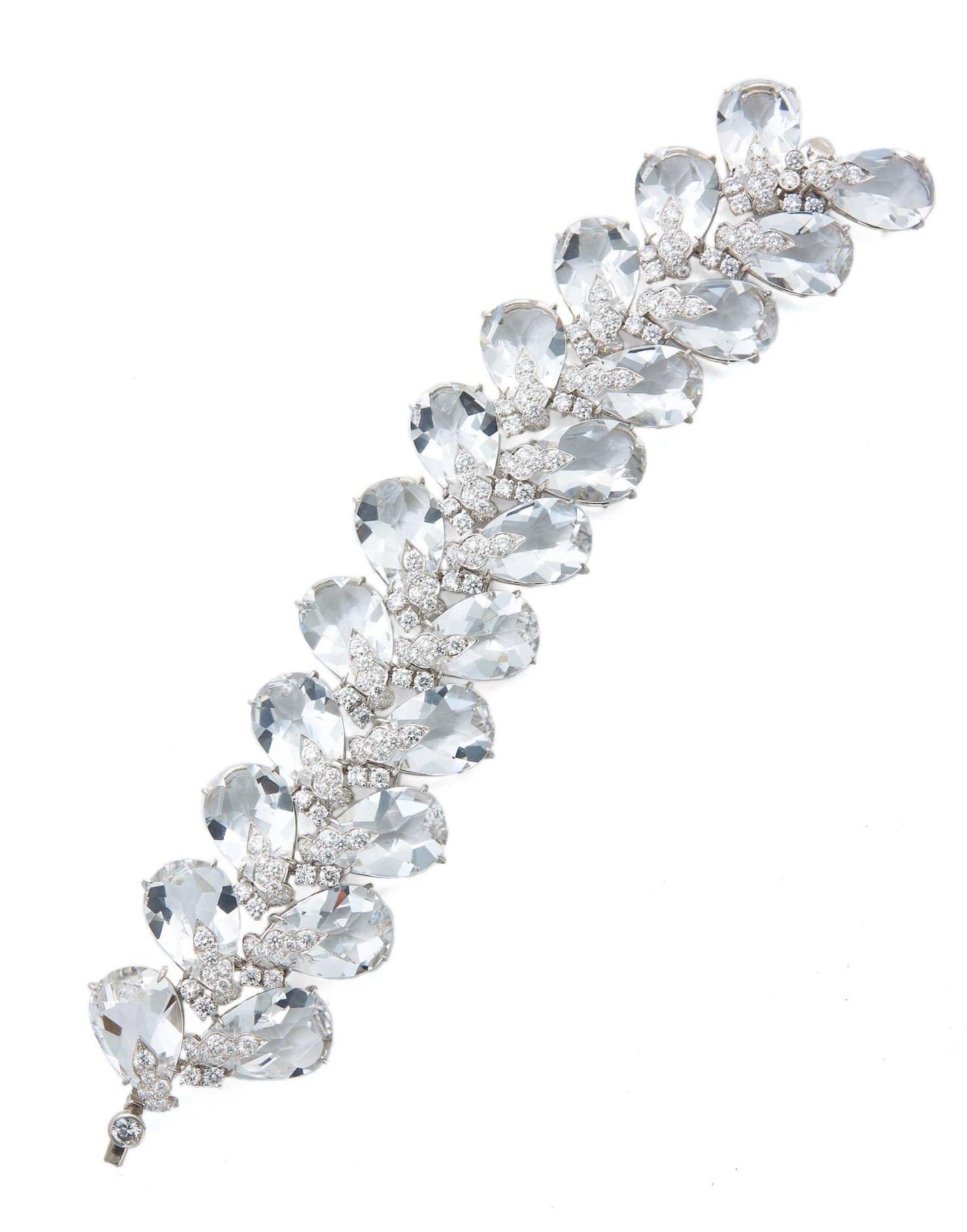 DAVID WEBB-Rock Crystal Alpine Bracelet-PLATINUM