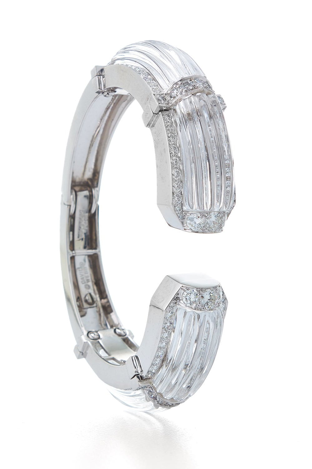 DAVID WEBB-Soiree Cuff Bracelet-WHITE GOLD