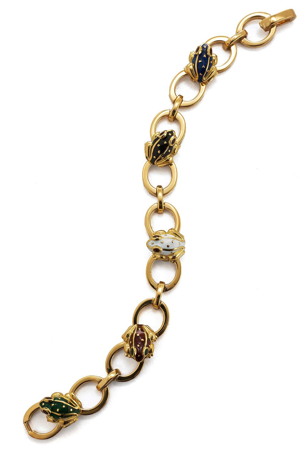 DAVID WEBB-Baby Frog Link Bracelet-YELLOW GOLD