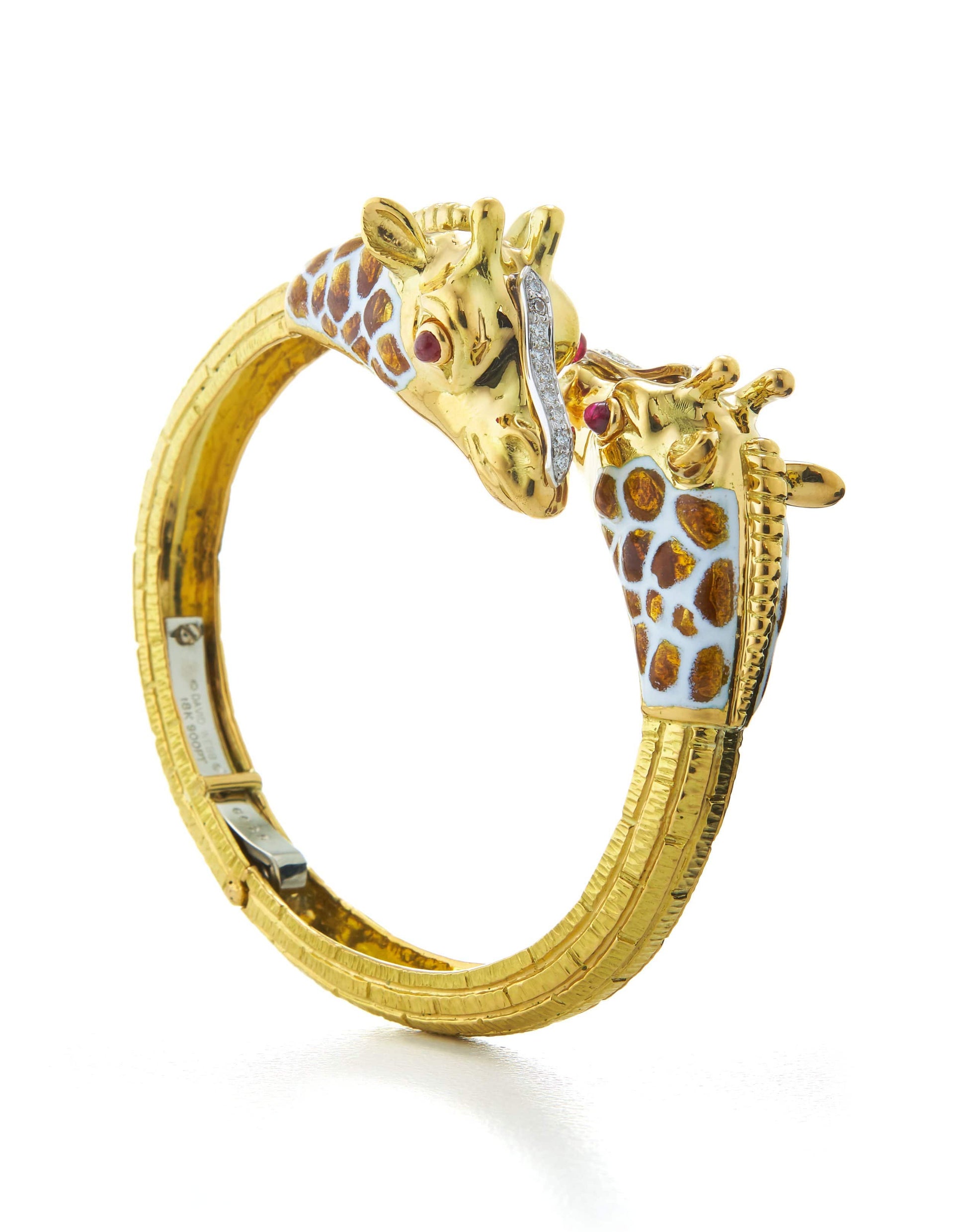 DAVID WEBB-Baby Giraffe Bangle-YELLOW GOLD