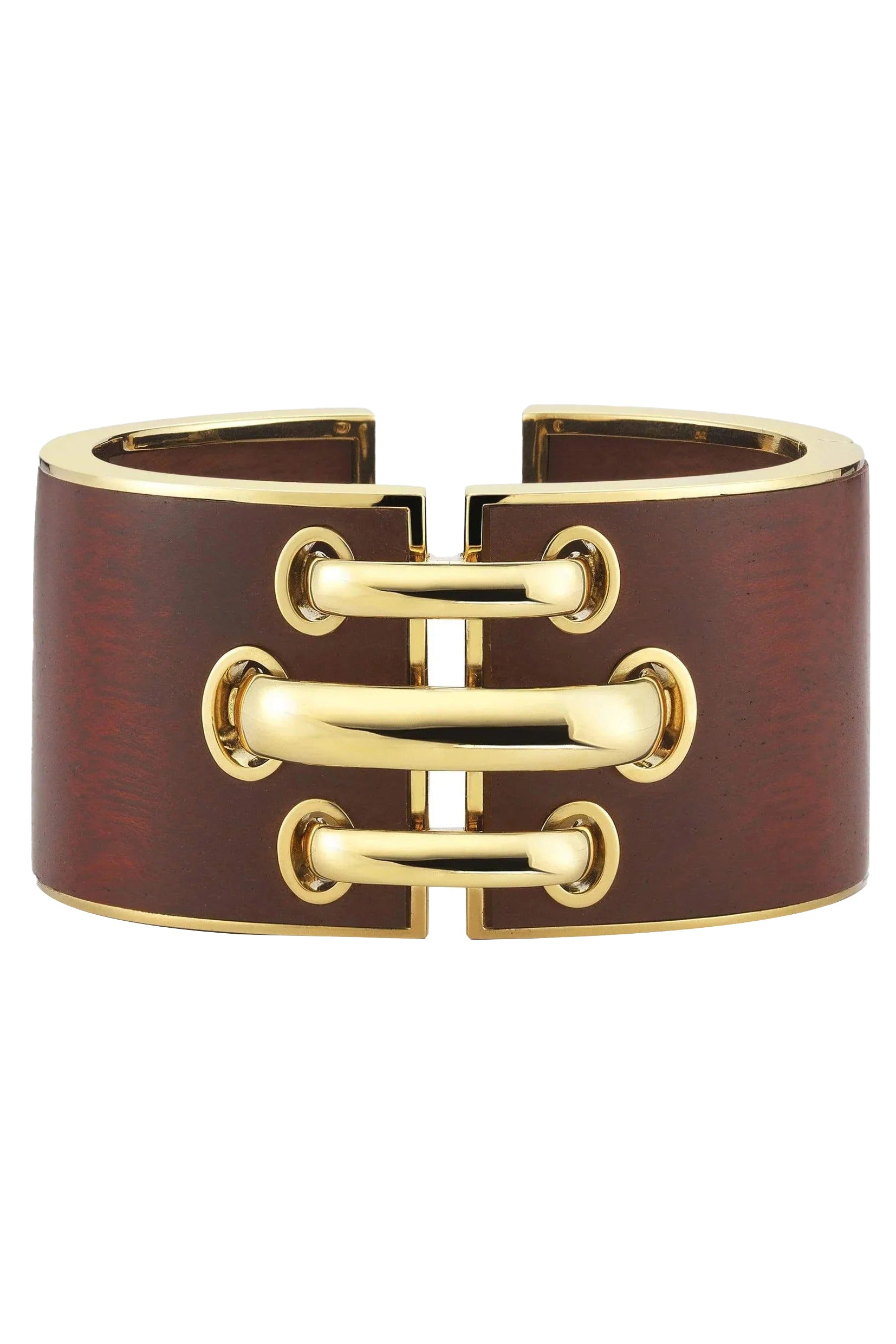 DAVID WEBB-Bloodwood Shoelace Cuff-YELLOW GOLD