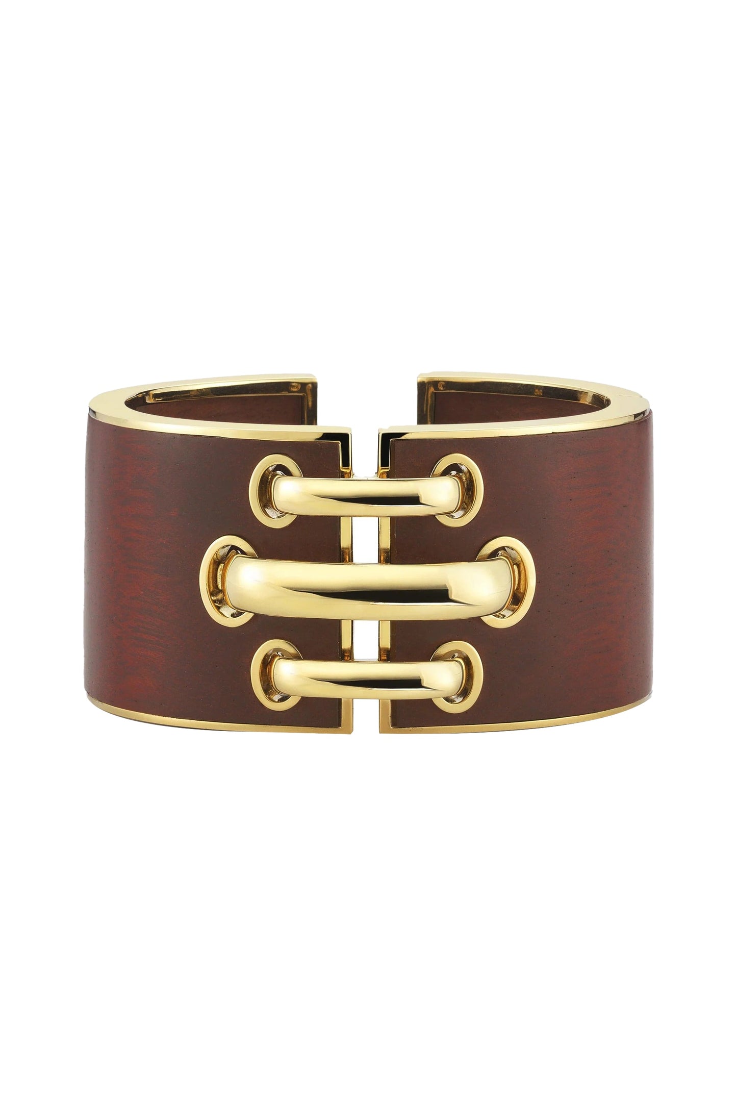 DAVID WEBB-Bloodwood Shoelace Cuff-YELLOW GOLD