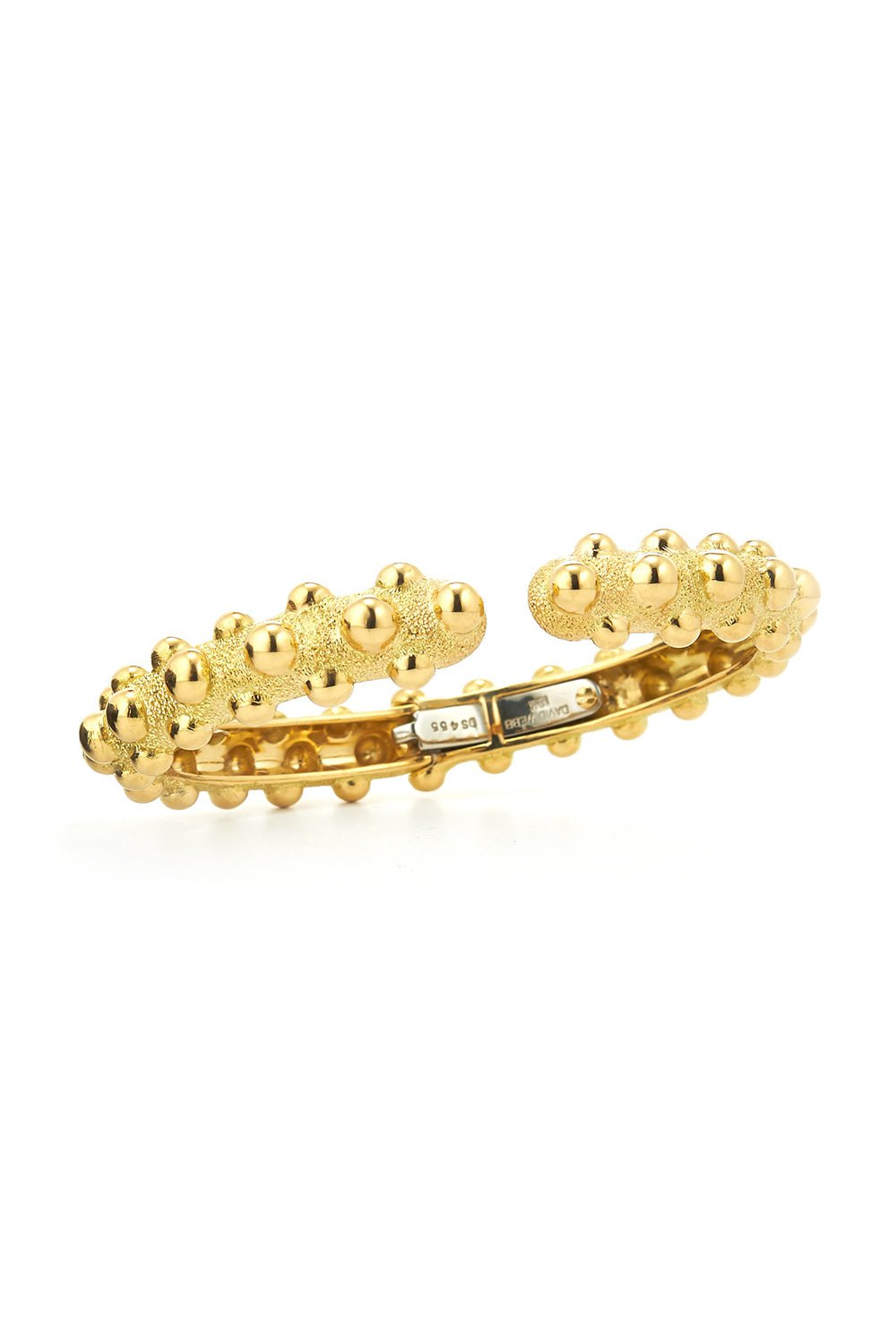 DAVID WEBB-Bumpy Cuff Bracelet-YELLOW GOLD