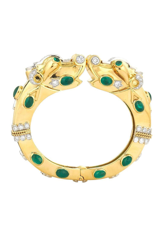 Diamond Emerald Makara Bracelet