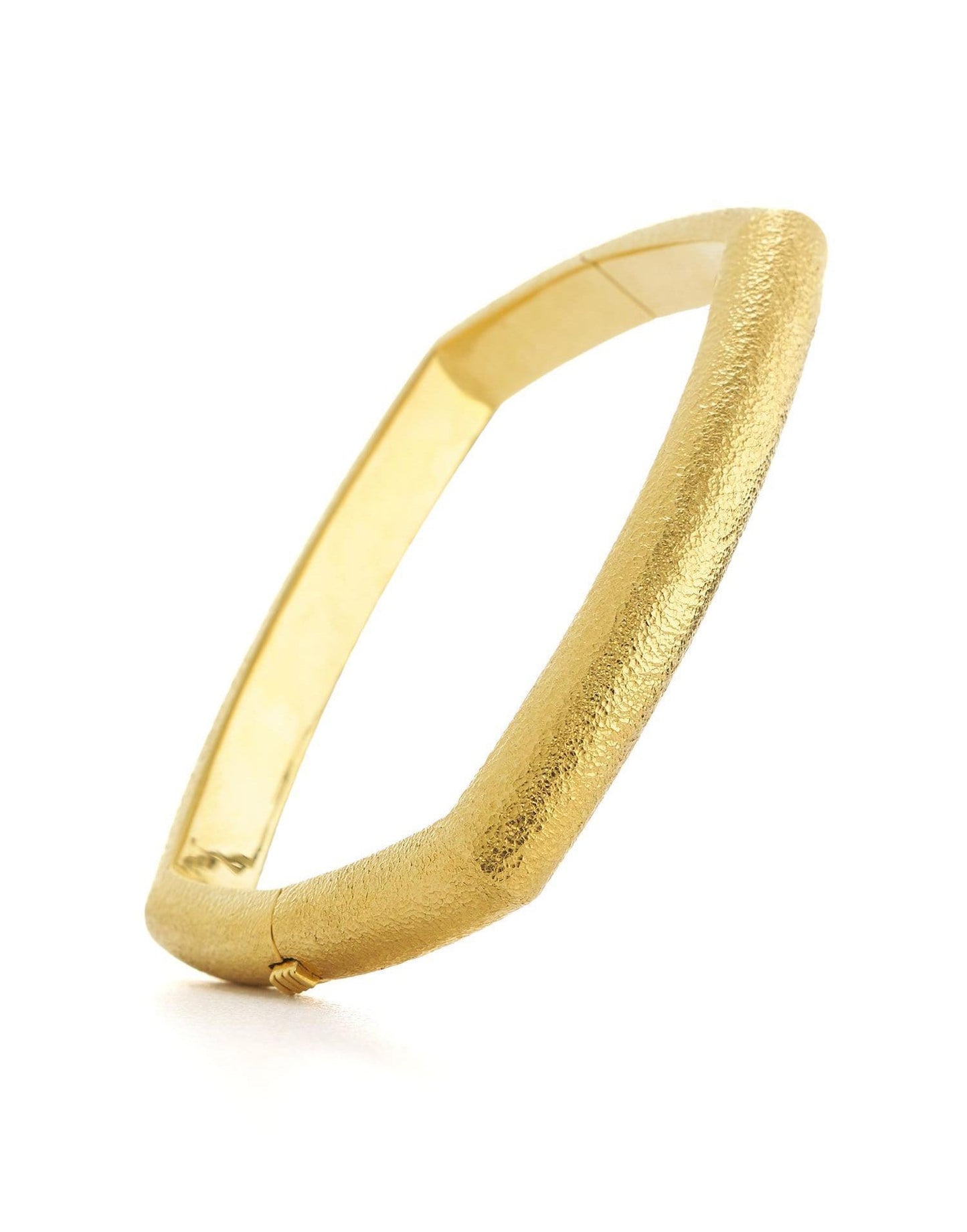 DAVID WEBB-Hammered Gold Quad Bangle-YELLOW GOLD