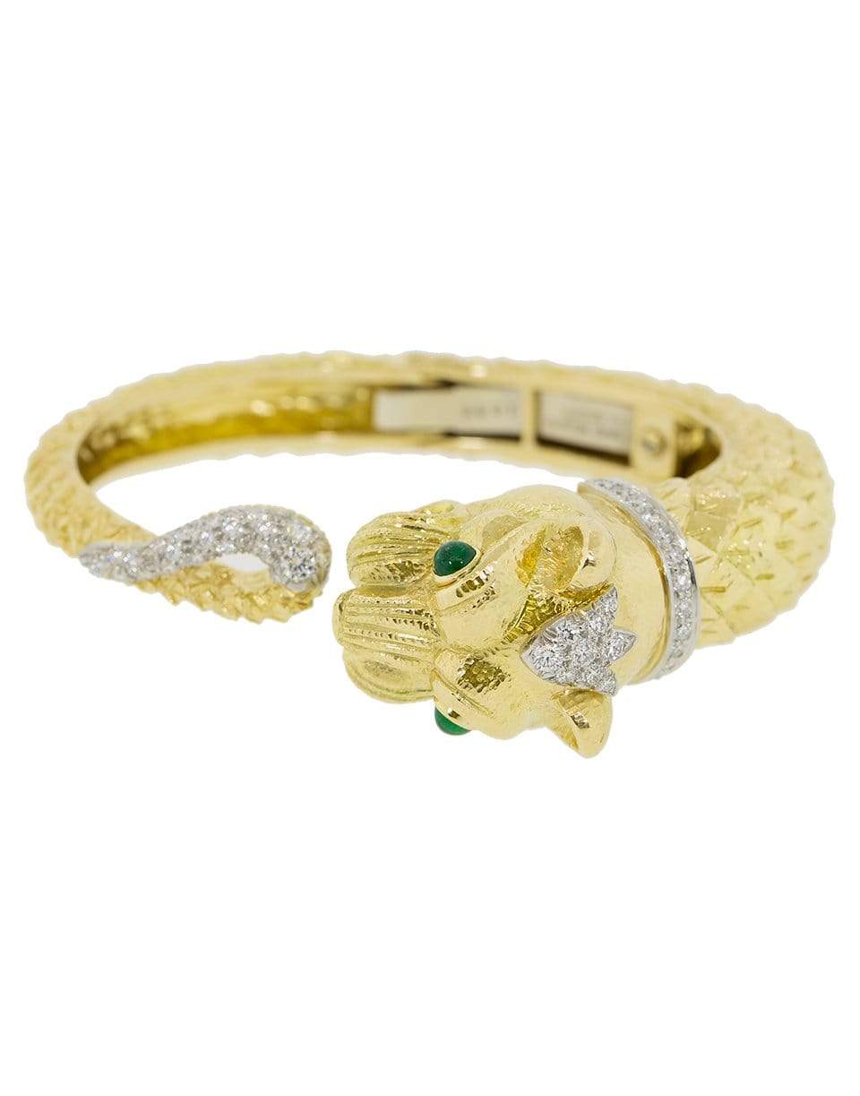 DAVID WEBB-Lion Diamond Bracelet-YELLOW GOLD