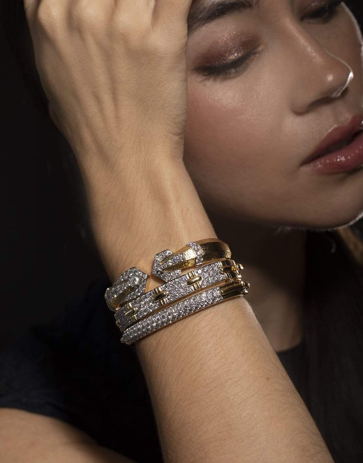 DAVID WEBB-Park Avenue Bangle-YELLOW GOLD