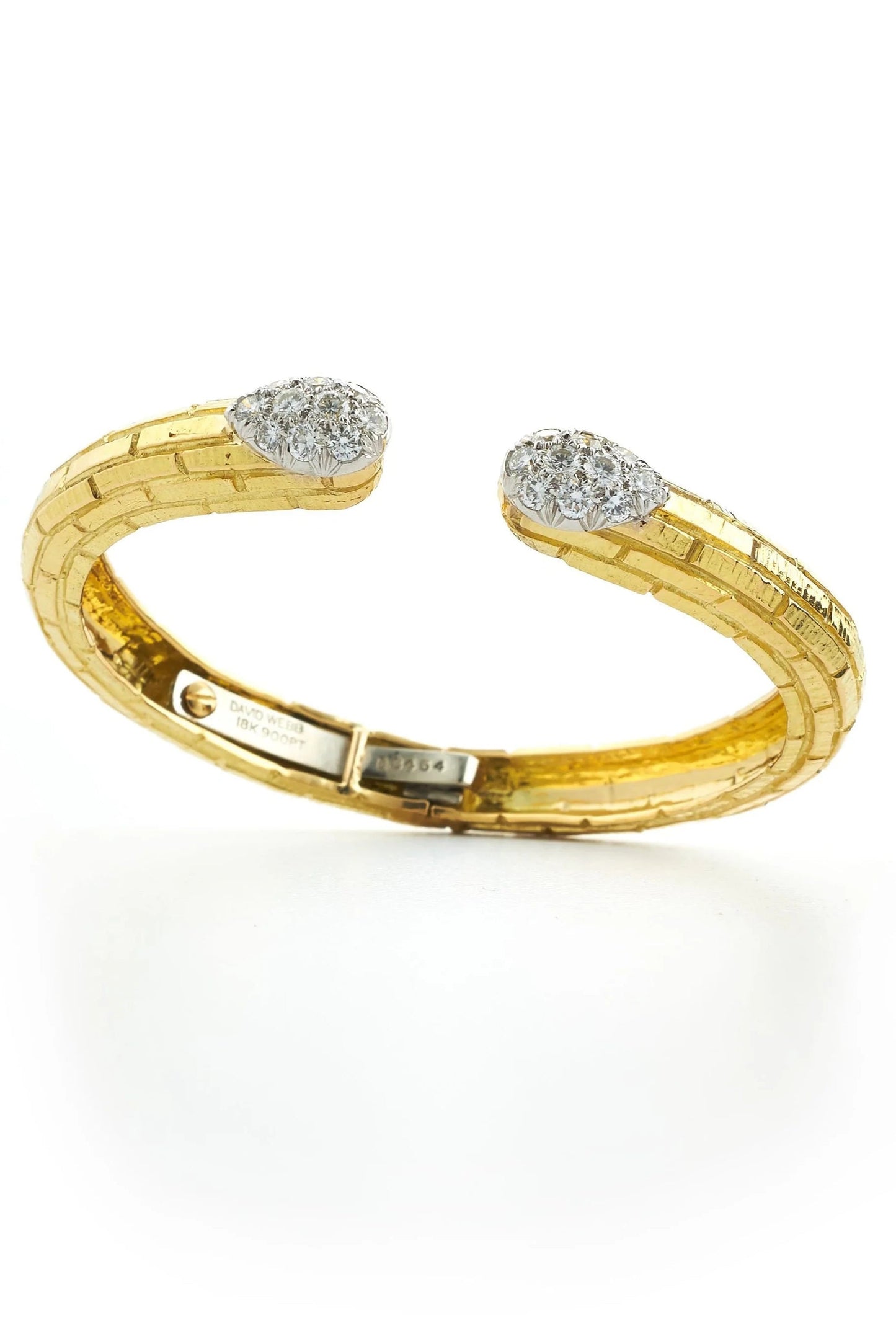 DAVID WEBB-Park Avenue Brick Bangle-YELLOW GOLD