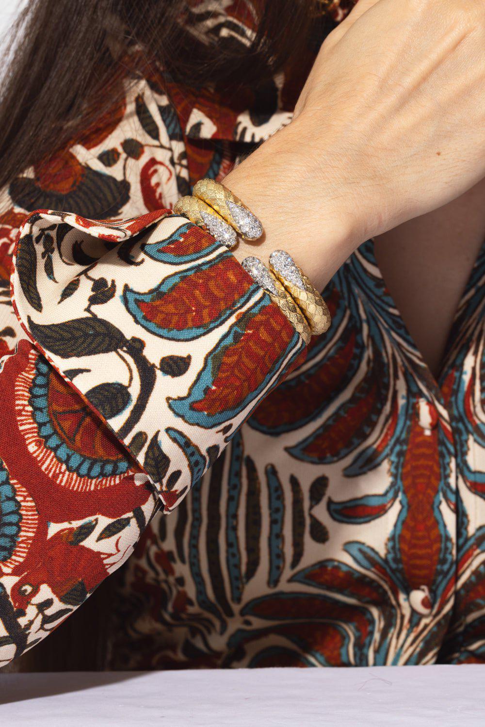 DAVID WEBB-Park Avenue Cuff Bracelet-YELLOW GOLD