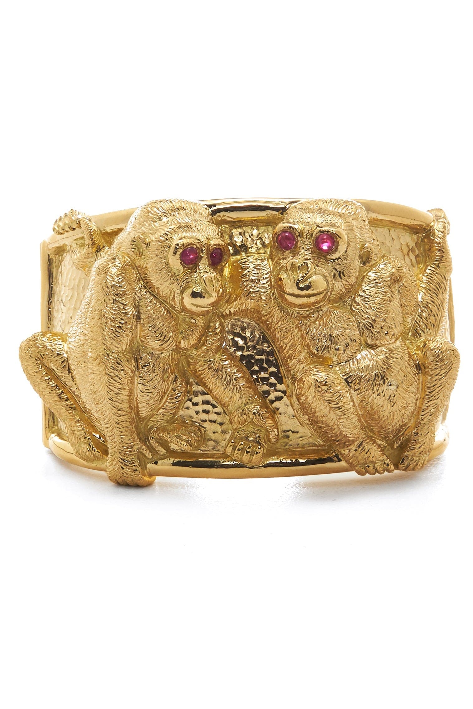DAVID WEBB-Repousse Gorilla Cuff-YELLOW GOLD
