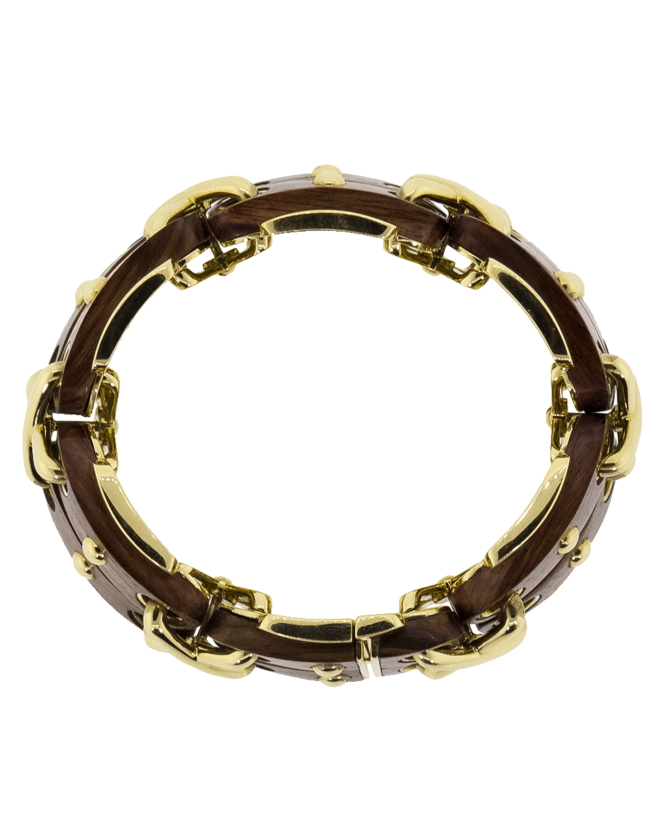 DAVID WEBB-Rosewood Cross Stitch Bracelet-YELLOW GOLD