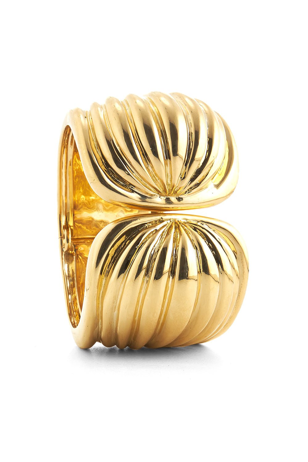 DAVID WEBB-Scallop Cuff Bracelet-YELLOW GOLD