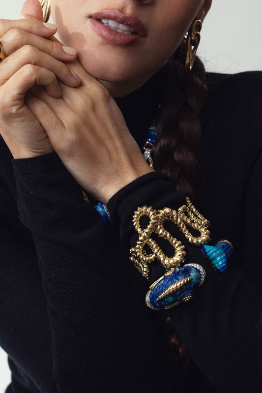 Textured Rope Bracelet-YELLOW GOLD-JEWELRYFINE JEWELBRACELET O-DAVID WEBB