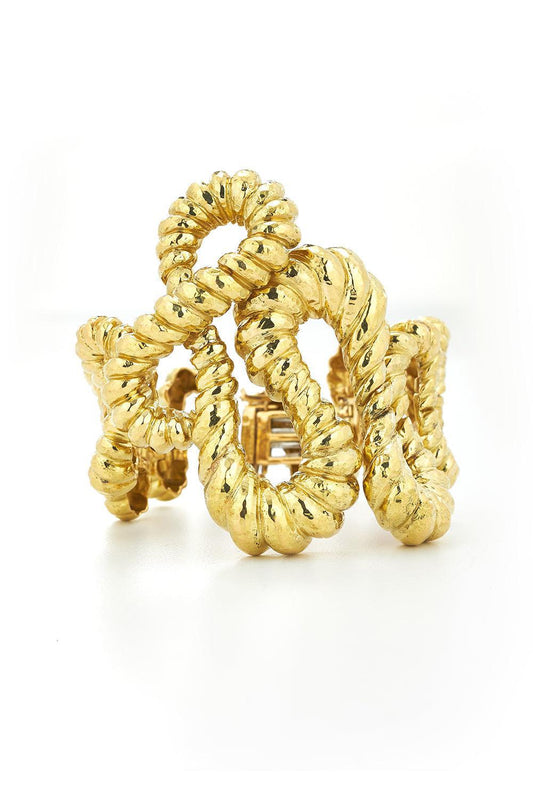 Textured Rope Bracelet-YELLOW GOLD-JEWELRYFINE JEWELBRACELET O-DAVID WEBB