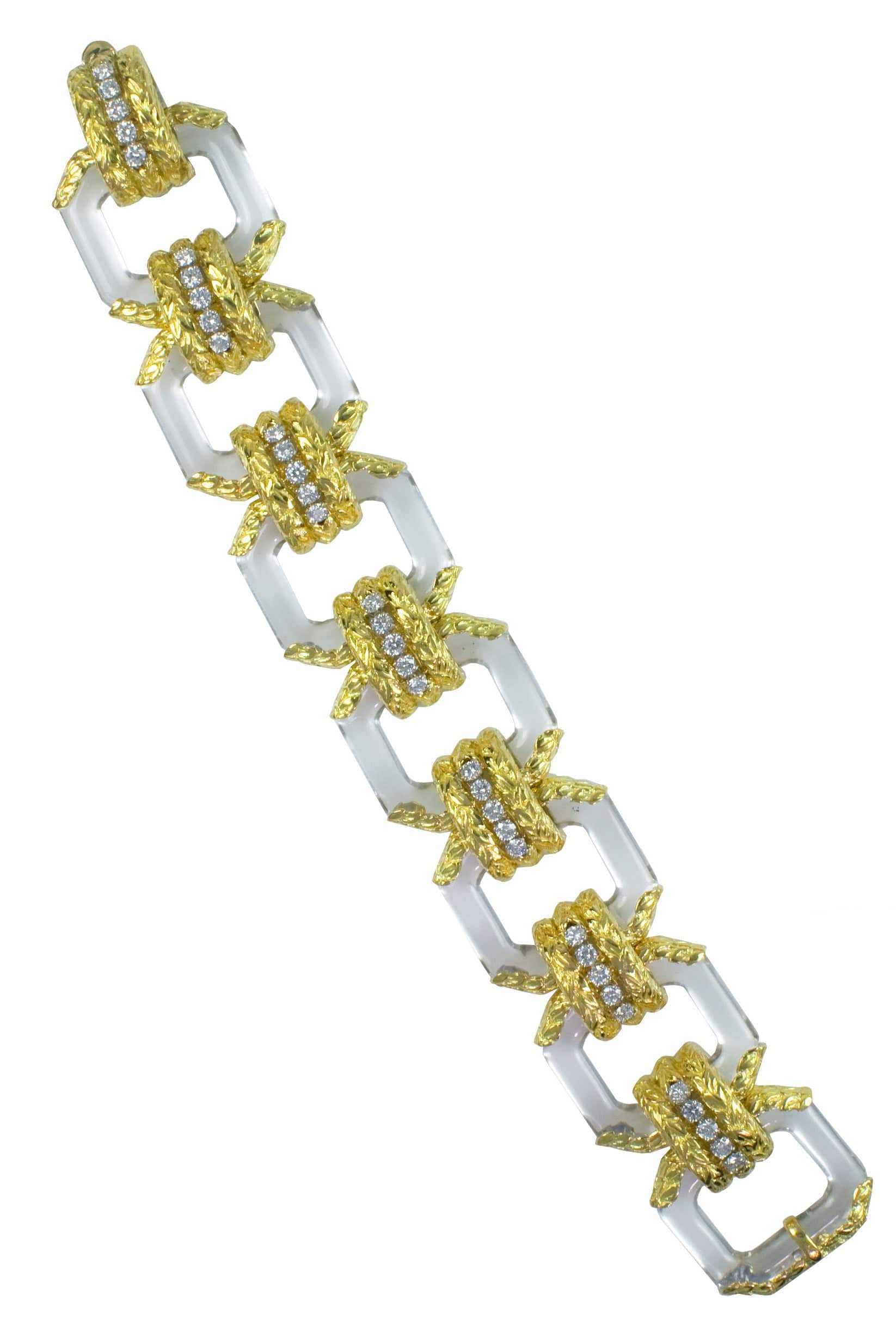 DAVID WEBB-Twilight Crystal Bracelet-YELLOW GOLD