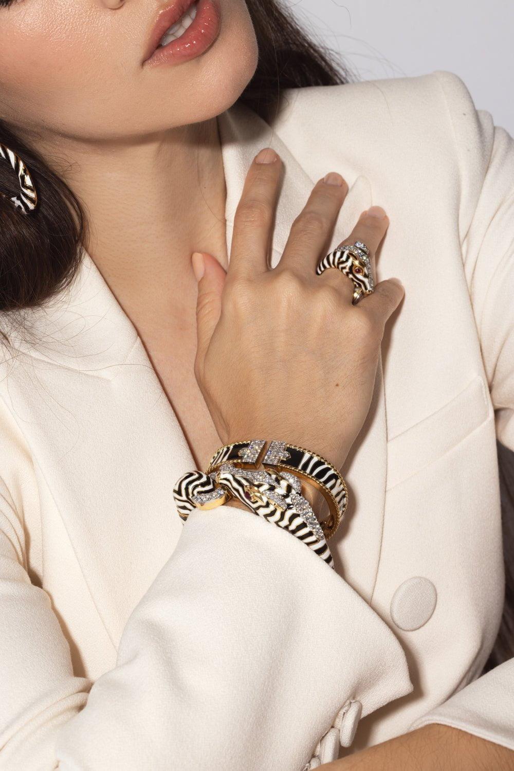 DAVID WEBB-Zebra Bracelet-YELLOW GOLD