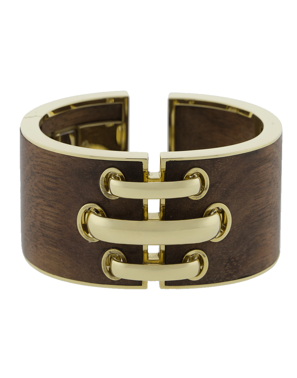 DAVID WEBB-Shoe Lace Cuff Bracelet-YELLOW GOLD