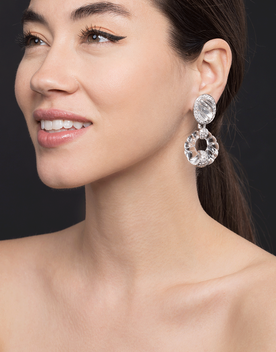 DAVID WEBB-Midnight Earrings-PLATINUM