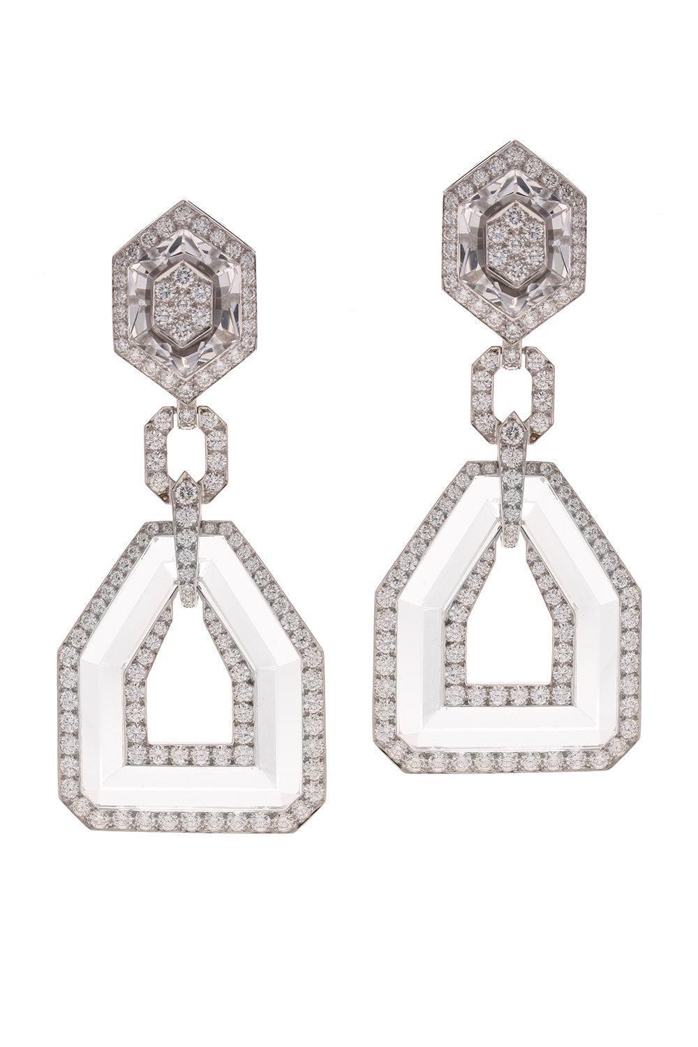 Crystal Palace Earrings-WHITE GOLD-JEWELRYFINE JEWELEARRING-DAVID WEBB