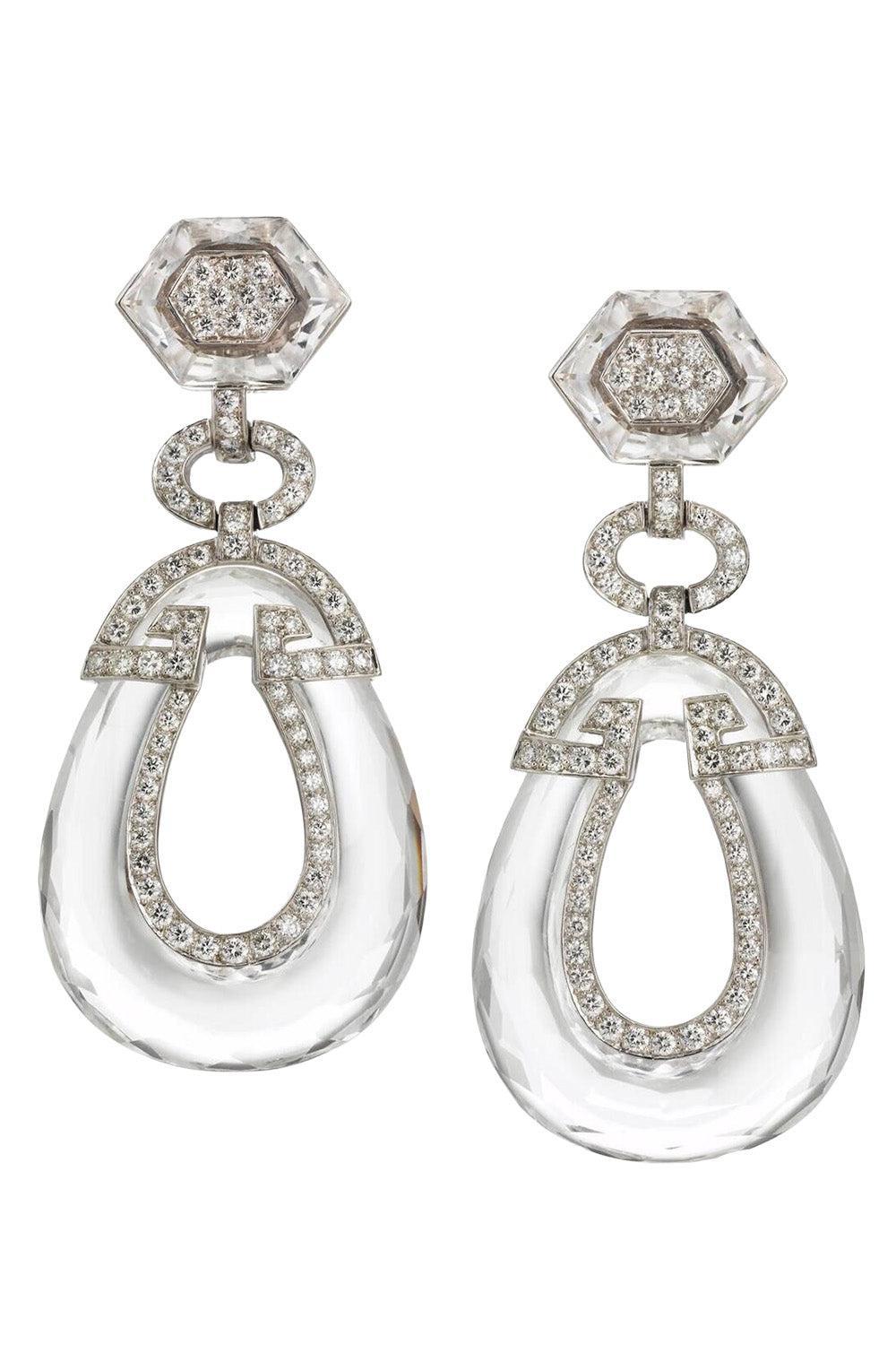 Diamond Rock Crystal Gala Earrings-WHITE GOLD-JEWELRYFINE JEWELEARRING-DAVID WEBB