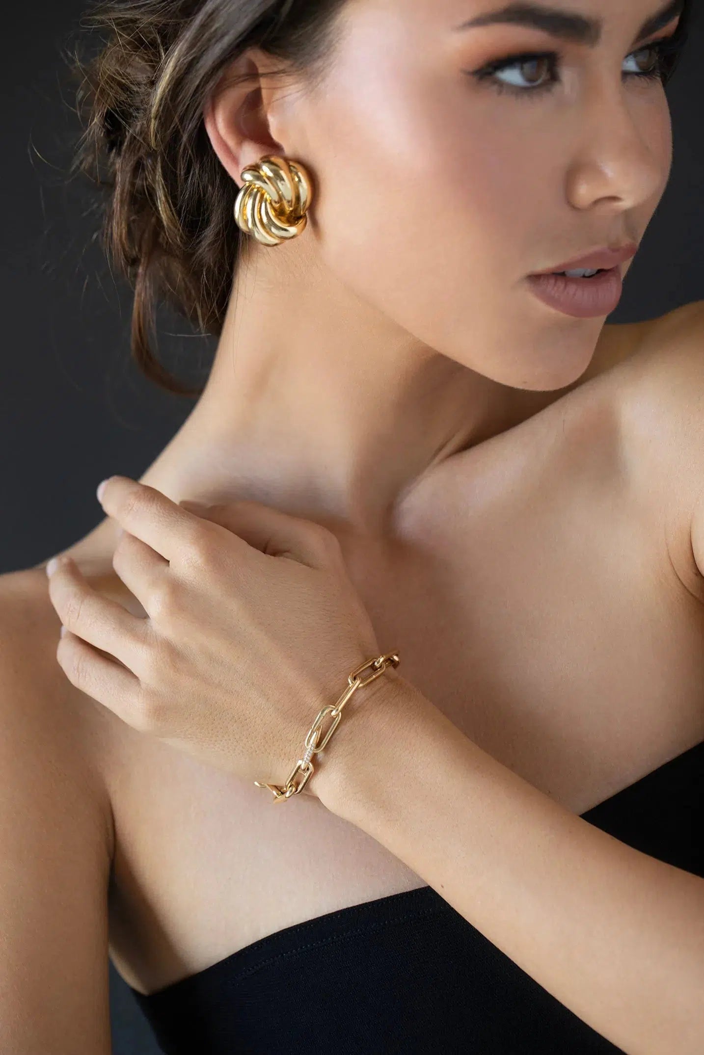 DAVID WEBB-Knot Earrings-YELLOW GOLD